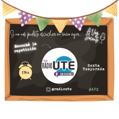 📣 Si no nos pudiste escuchar en #vivo, #hoy sintonizá <a href="/RadioUte/">RadioUte</a> a las 17hs y escuchá la repetición ❤️‍🔥

#radio #RadioEnVivo #Educación #columna #Entrevista #actualidad