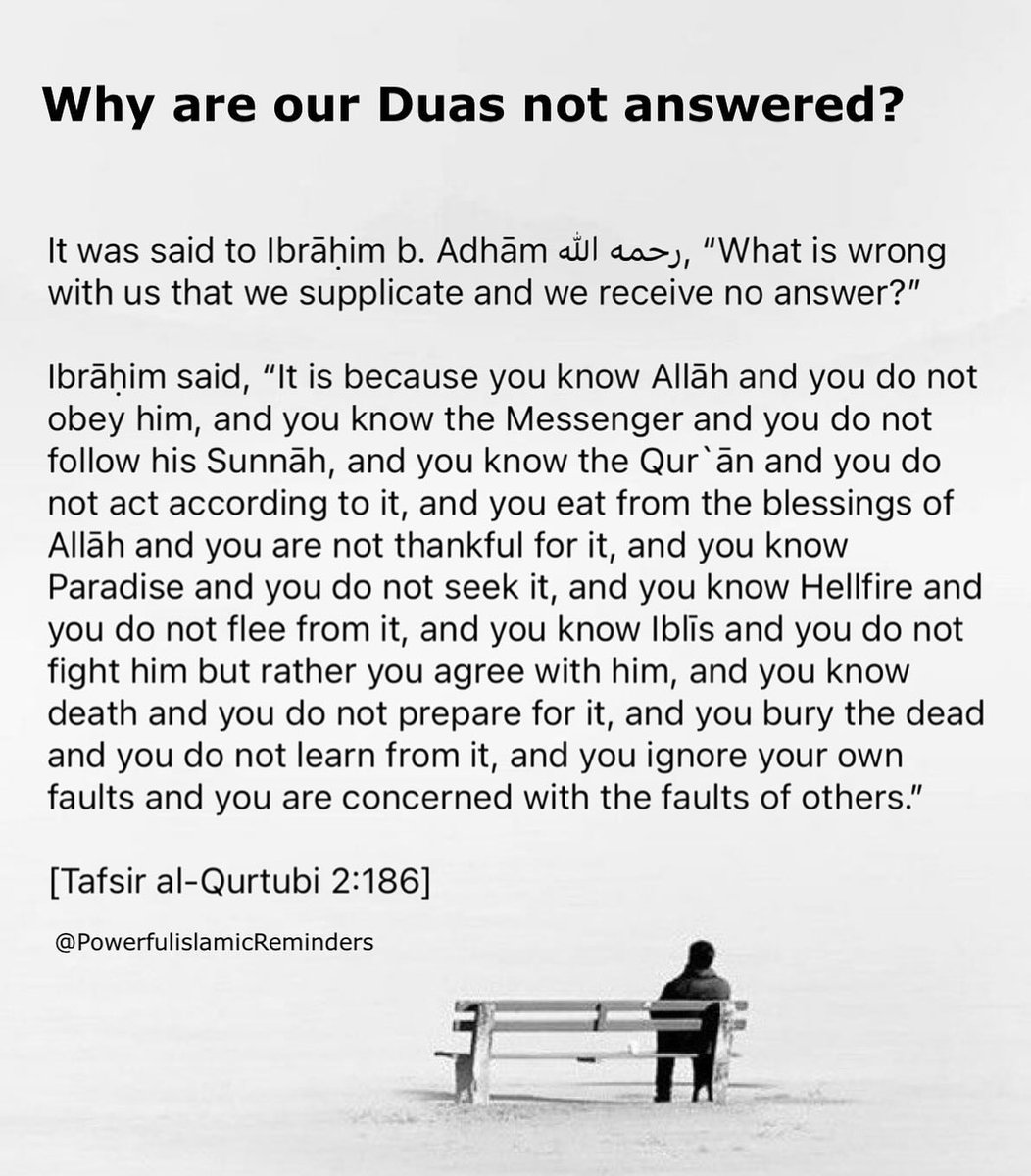 Why are our Du'as not answered?