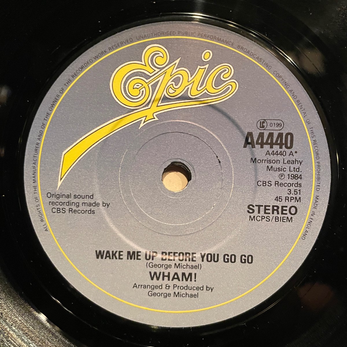 ほな7いこか
WHAM! / Wake Me Up Before You Go-Go [’84 Epic --- A 4440]
#wham #WakeMeUpBeforeYouGoGo #GeorgeMichael #AndrewRidgeley #MakeItBig #PeterSaville #listeningbar #vinylbar #musicbar #レコードバー #mhc22052024
youtube.com/watch?v=h75mqU…
