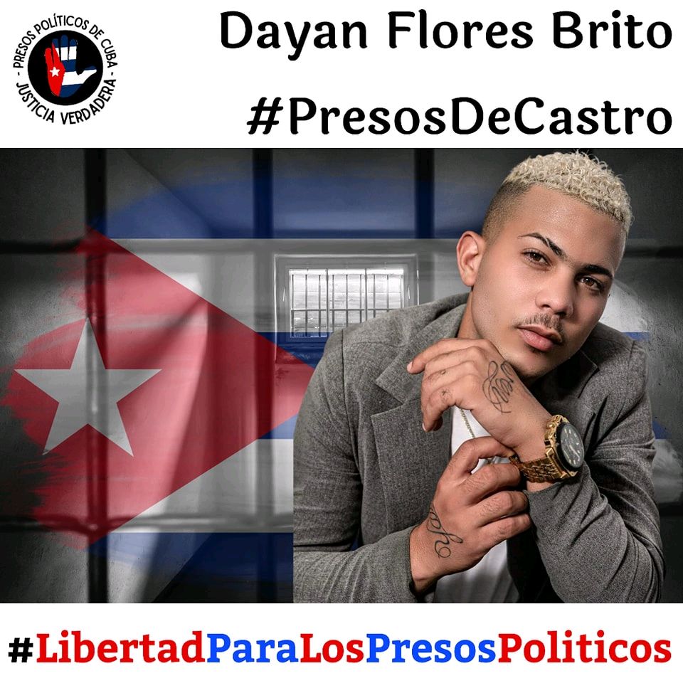 #Twittazo ¿Quién es? Su nombre es Dayan Flores Brito, Preso Político De Cuba. Está injustamente encarcelado por el Régimen Castrista. ¿Su delito? Pedir Libertad. No lo dejemos solo. . . . #PresosDeCastro #HastaQueSeanLibres #LibertadParaLosPresosPoliticos