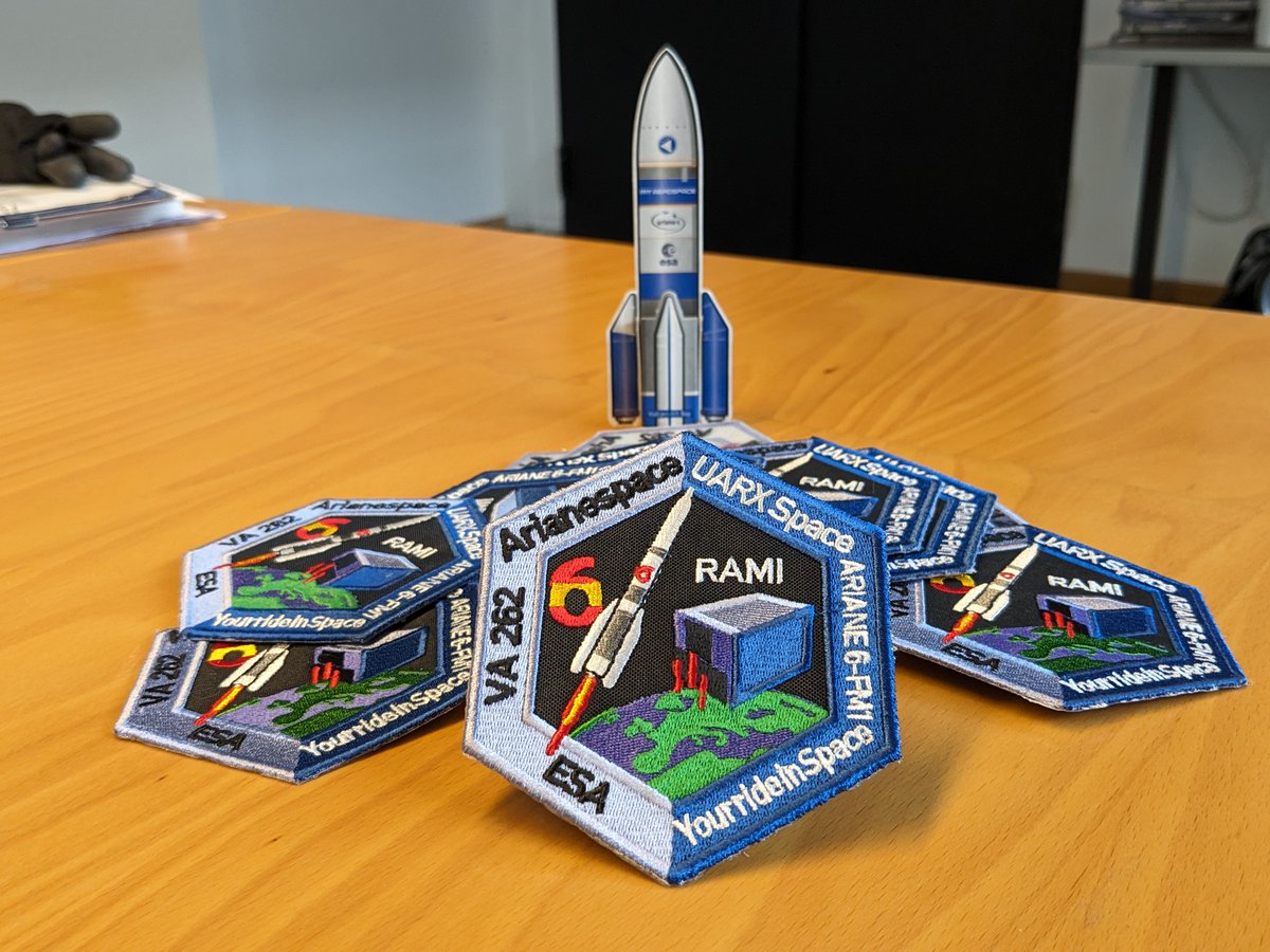 This one is for the books 🚀 @uarxspace is making history with the #Ariane6 Maiden flight. Go #RAMI, Go #Spain Go #Europe, Go @esa Go @Arianespace 

RAMI Deployer ✅ 
Team ready ✅ 
Customers ready ✅ 
Mission patch release ✅ 

(1/2)