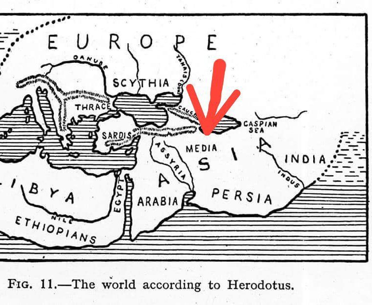 خريطه العالم سنة 600قبل ميلاد تقريباََ 
حيث يضهر اسم مملكة كوردية ميدية جنب الارض اشوريين

#كوردستان