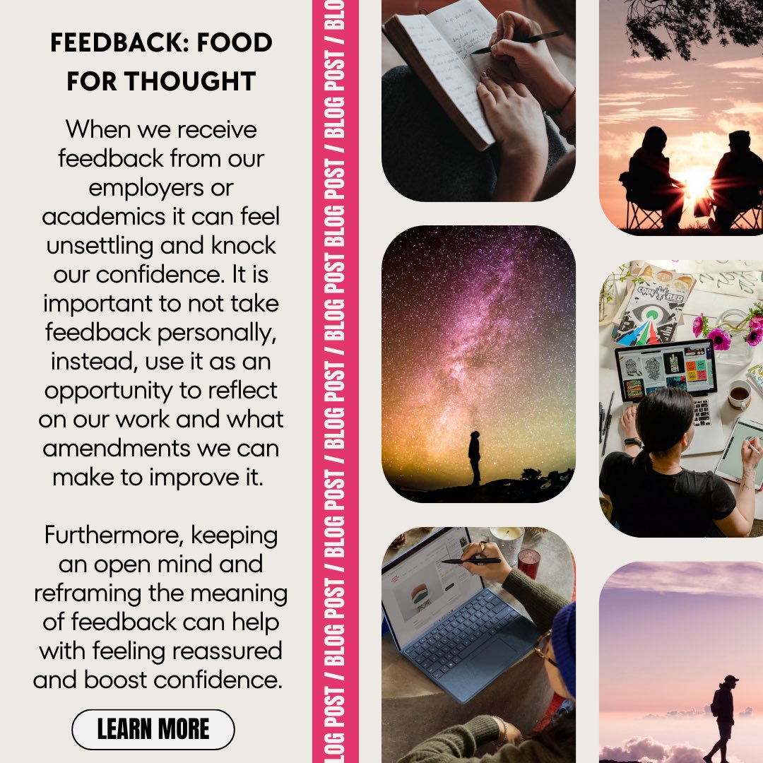 Alicia_P_Bizama's tweet image. Feedback can be difficult to receive as we may hear it as negative criticism.
Instead, viewing it as information can help us reduce tension. Check out 
my blog post for tips on how to make the most of feedback. Have a good week😊 #feedbacktips #confidencetips