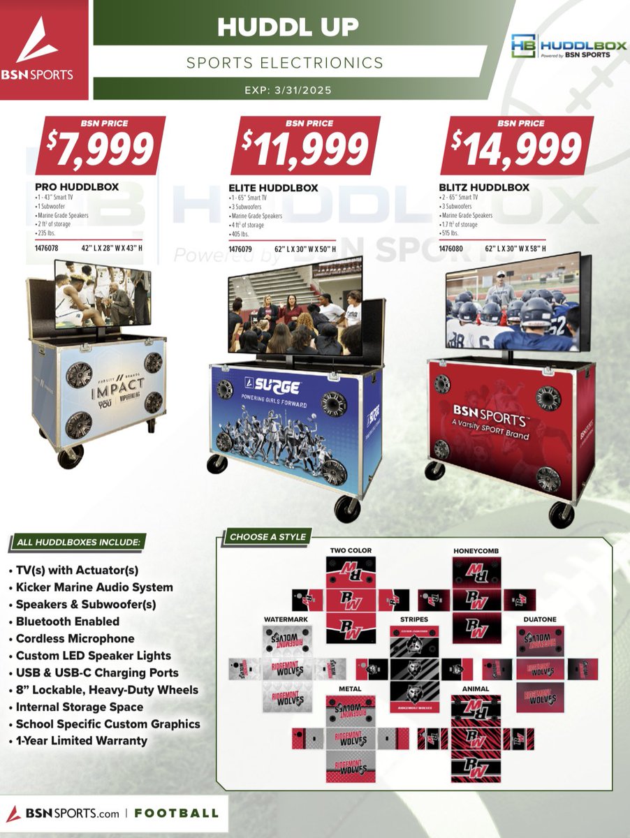 ⬇️ CHECK THIS OUT 🤯 

Check out <a href="/huddlbox/">Huddlbox</a> and THE BEST way to enhance your sideline, classroom, weight room or lockerroom with this mobile Audio Video system!

Check out this video: m.youtube.com/watch?v=ixShSG…

Contact your local <a href="/BSNSPORTS/">BSN SPORTS</a> Sales Pro TODAY‼️
