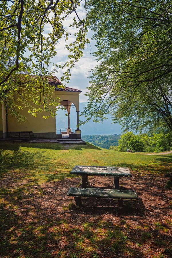 A Picnic at San Martino Church in Lake Como! buff.ly/4bKZxdm #picnic #picnictable #sanmartino #church #chiesa #lakecomo #shady #restarea #rural #artforsale #wallartforsale #AYearForArt #BuyIntoArt #giftideas @joancarroll