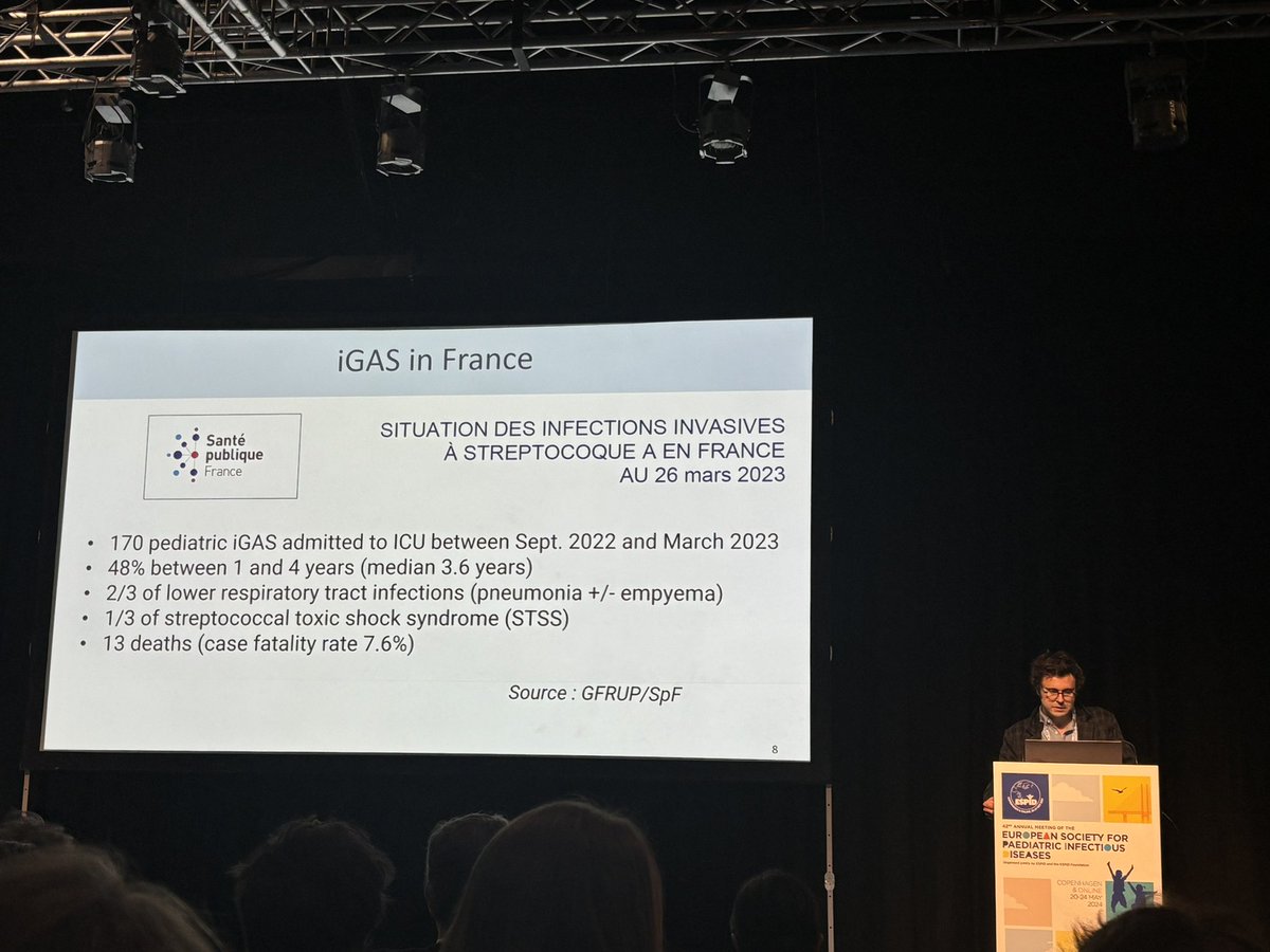 Prof Jérémie Cohen explaining the iGAS surge in France. A hypervirulent clone? “A bit of yes, a bit of no”, Changes in patterns of nasopharyngeal carriage in infants? Yes! 15 times increase in GAS carriage in infants from Oct 2022 to April 2024.