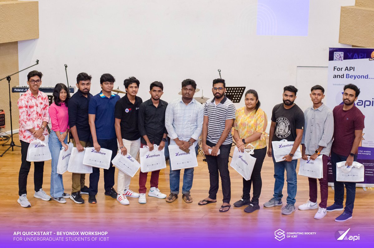 XapiPlatform's tweet photo. We had a fantastic time hosting our Xapi Student Programme’s BeyondX series, "API Quickstart" session held at ICBT Campus on the 8th of May 2024.

#BeyondX #Xapi #workshop #ICBT #API https://t.co/l5EJyO2b8P