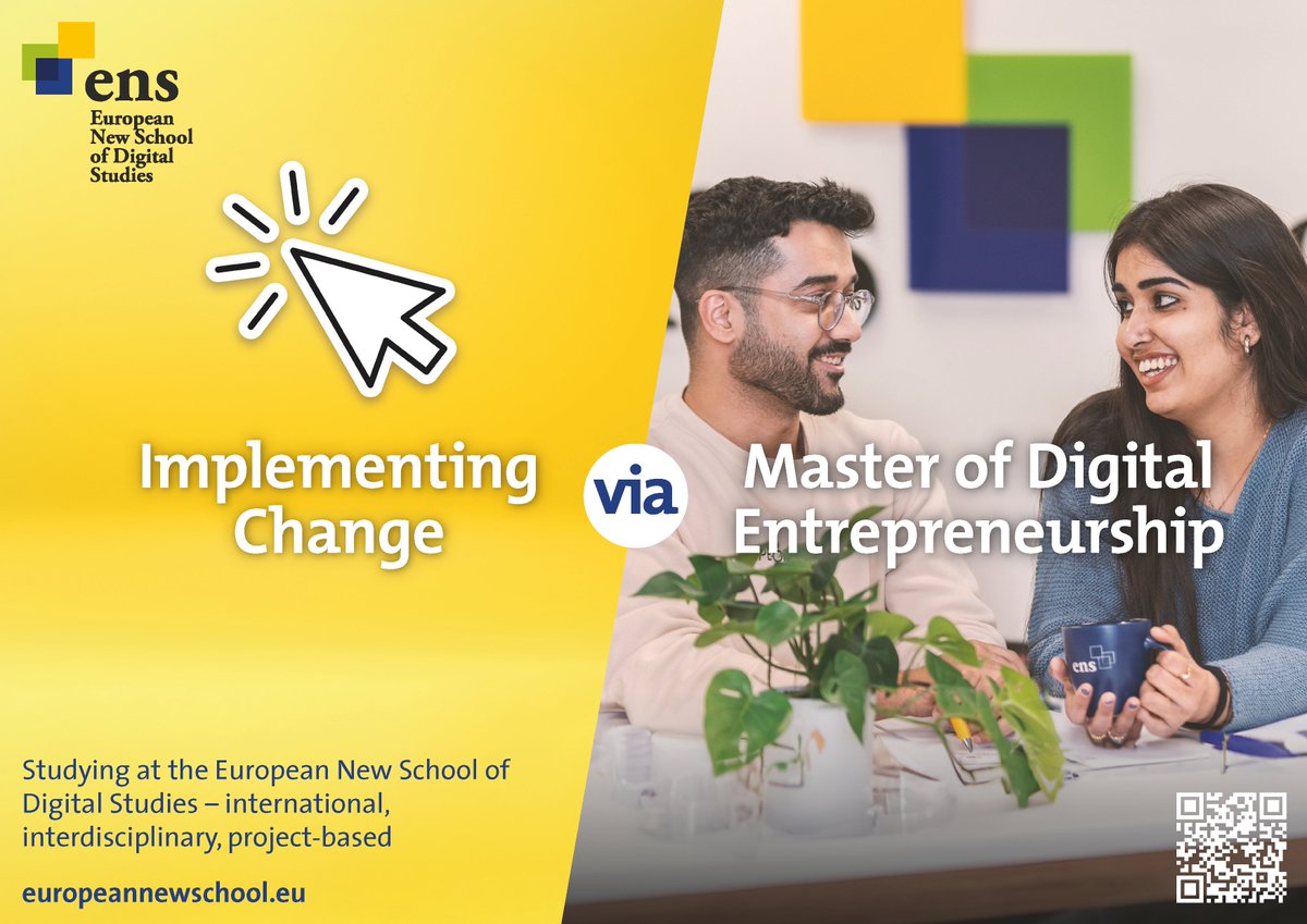 📢Die Bewerbungsfrist für unseren Master of Digital Entrepreneurship (MoDE) @viadrina endet am 31. Mai! Jetzt bewerben & in der deutsch-polnischen Doppelstadt #FrankfurtOder / #Słubice studieren: 🧩interdisziplinär 🎯projektbasiert 👐gebührenfrei ℹ️europeannewschool.eu/study-at-ens