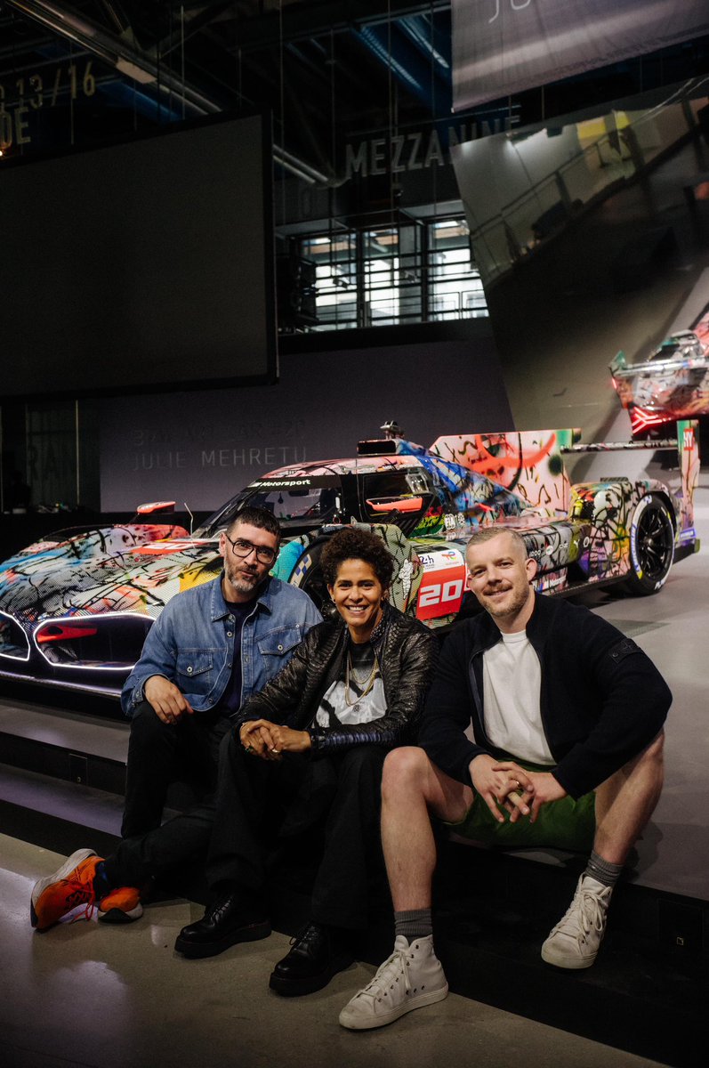 AD: We meet artist JULIE MEHRETU @JulieMehretu in Paris for an exclusive unveiling of her ART CAR for @BMWGroupCulture at the Centre Pompidou. Thank you #BMWUK & the global @BMW team. 🇫🇷🏎️🎨❤️‍🔥 #BMWArtCar20 📸: @Josselin #AD