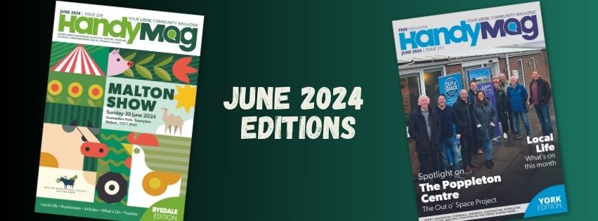 Handy Mag (@handymag) on Twitter photo Inside our June 2024 editions: #ThePoppletonCentre @maltonshow #cooperspickering #ryedalecharitiestogether #ryedaleearclinic <a href="/YorksArboretum/">Yorkshire Arboretum</a> #ryedalevets
In circulation to #Ryedale and #York next week.
thehandymag.com/current-editioโฆ Inside our June 2024 editions: #ThePoppletonCentre @maltonshow #cooperspickering #ryedalecharitiestogether #ryedaleearclinic <a href="/YorksArboretum/">Yorkshire Arboretum</a> #ryedalevets
In circulation to #Ryedale and #York next week.
thehandymag.com/current-editioโฆ