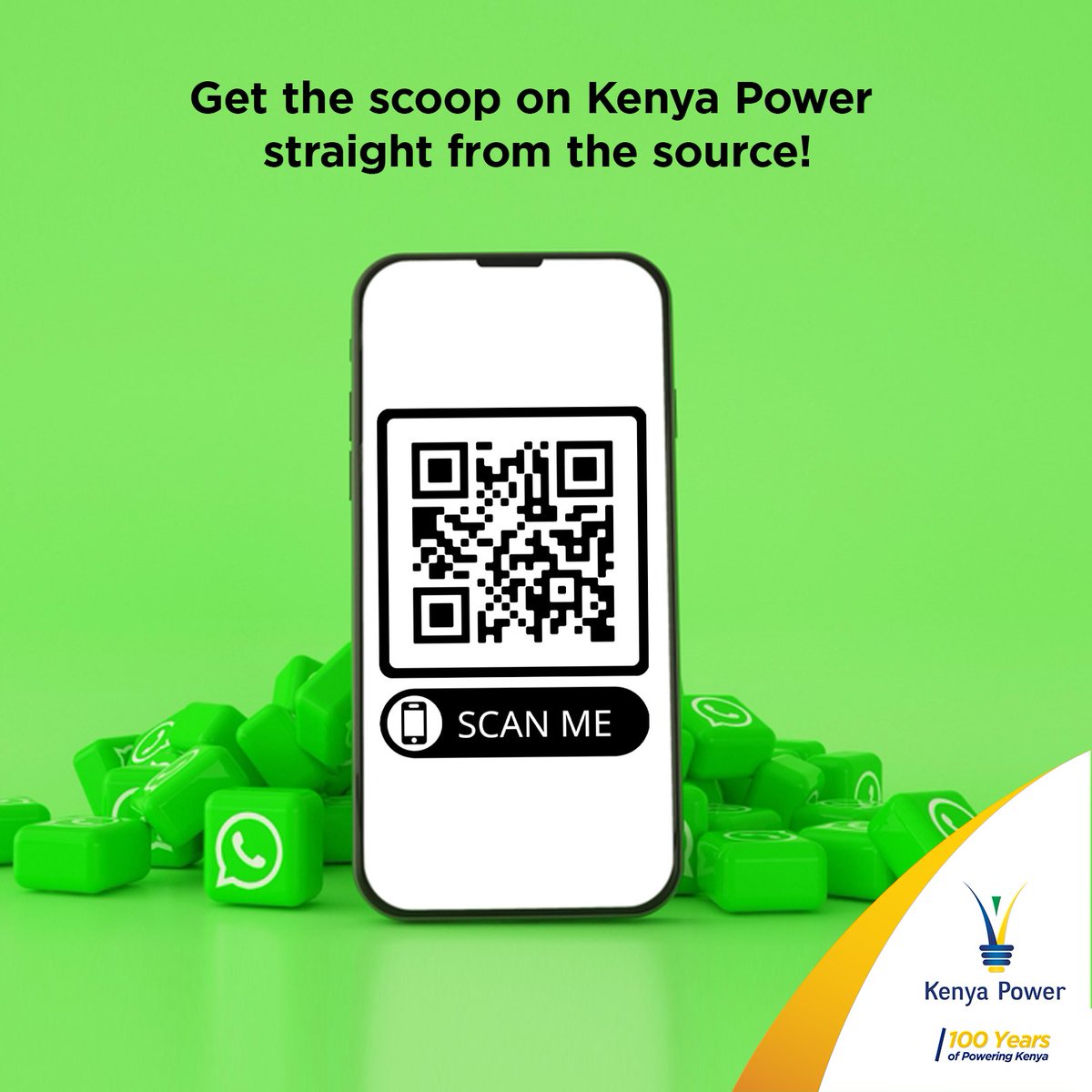 Get all first-hand Kenya Power news and latest updates on Woozap! Click tinyurl.com/KPLCWhatsApp or simply scan the QR code to follow. ^JC