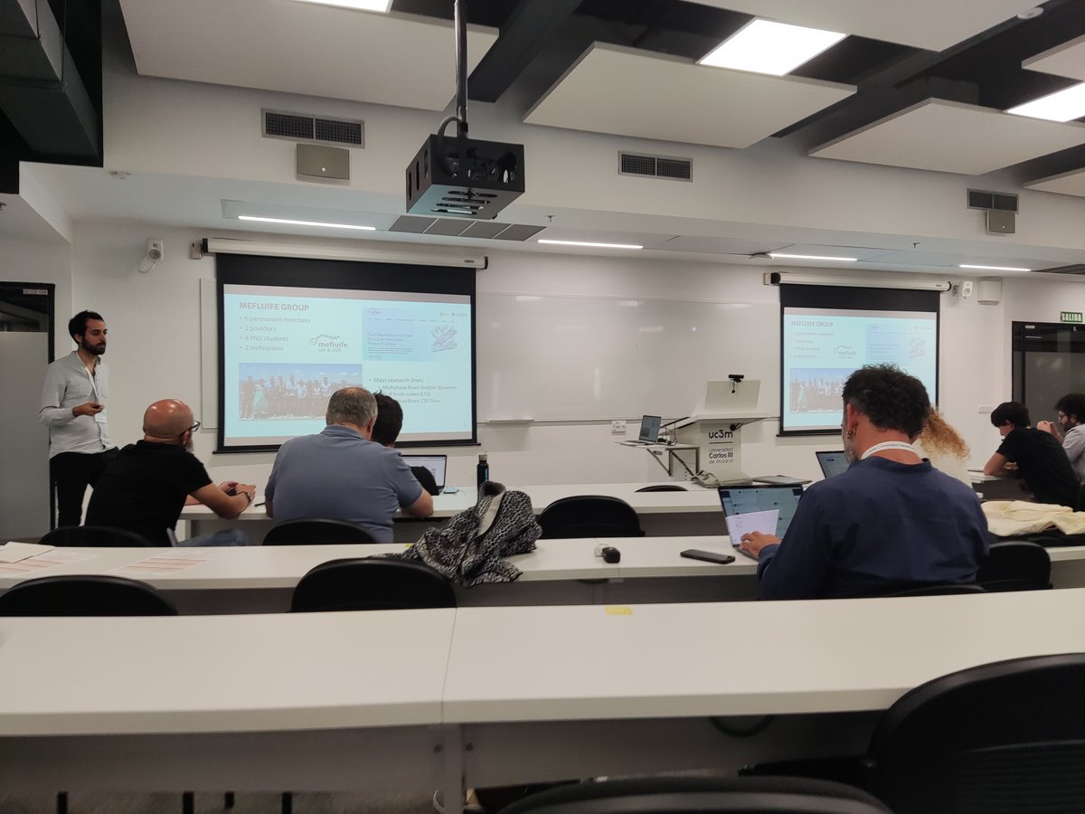 mefluife_ujagr's tweet photo. We were there presenting our research line focused on bluff body wakes and self-adaptive drag reduction devices, within #ESTRANS Project. It was a great opportunity to meet Spanish colleagues in the context of @ercoftac PC Iberia. Thanks for organizing the event
@EAPLAB_UC3M! https://t.co/RMyAswAi19