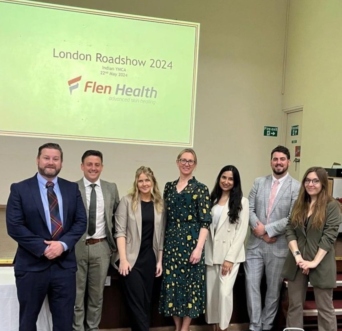 Nav_FlenHealth's tweet photo. Good morning from a rainy London where today’s Roadshow is underway! We are very lucky to have @luxmikeshi speak on one of my fave topics, skin tone bias in wound care. Great talk earlier by @burns_nicolelee on burns also! https://t.co/wCil9tnqSa
