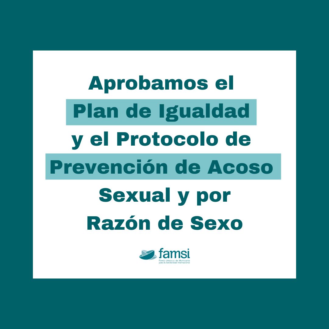 📣 Nos complace anunciar que, después de meses de trabajo, hemos finalizado y registrado nuestro #PlandeIgualdad.  También aprobamos por unanimidad nuestro Protocolo de Prevención de Acoso Sexual y por Razón de Sexo. andaluciasolidaria.org/noticias/item/…  #FAMSI #AndaluciaSolidaria