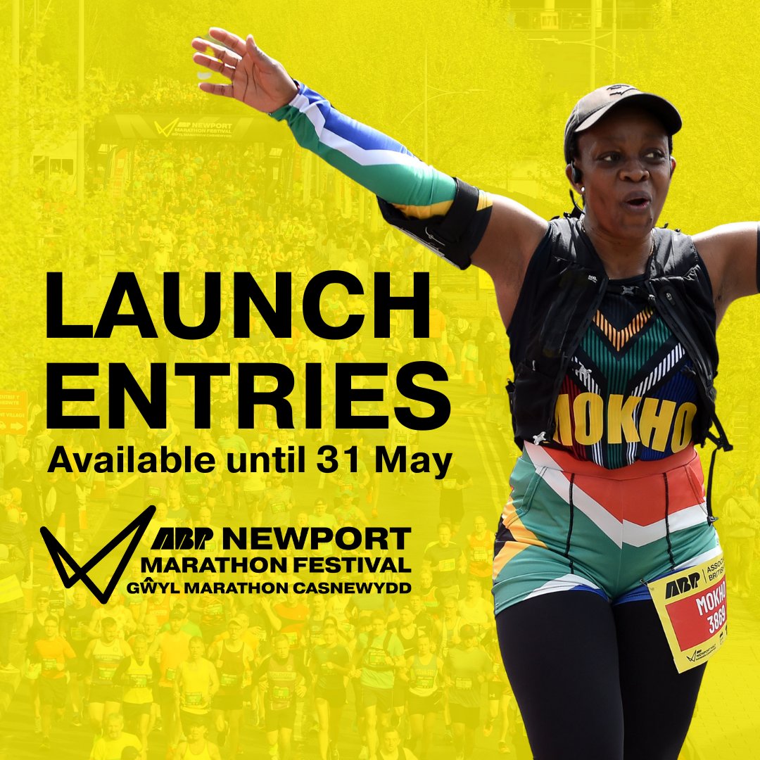 Launch entries into the @ABP_WSSP Newport Marathon & Half Marathon expire at the end of May! ⏳ Make the most of up to 25% off today 👇 Marathon: newportwalesmarathon.co.uk/register-marat… Half Marathon: newportwalesmarathon.co.uk/register-half-…