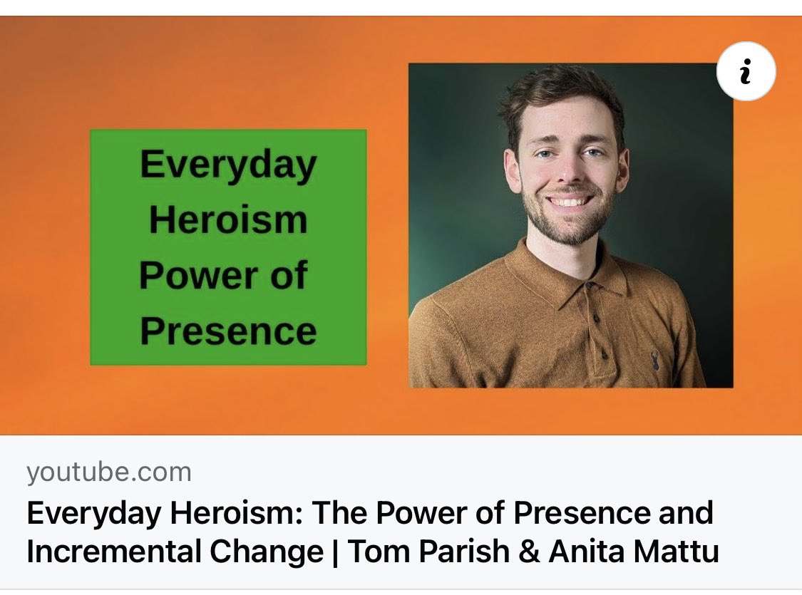 This Week’s New YouTube
Everyday Heroism: The Power of Presence and Incremental Change w/ Tom Parish EP 116

#EverydayHeroism #PlantBasedLiving #IntrovertToInfluencer #HolisticCoaching #BraveChoices #TomParish #RoyalAirForce #PowerofPresence