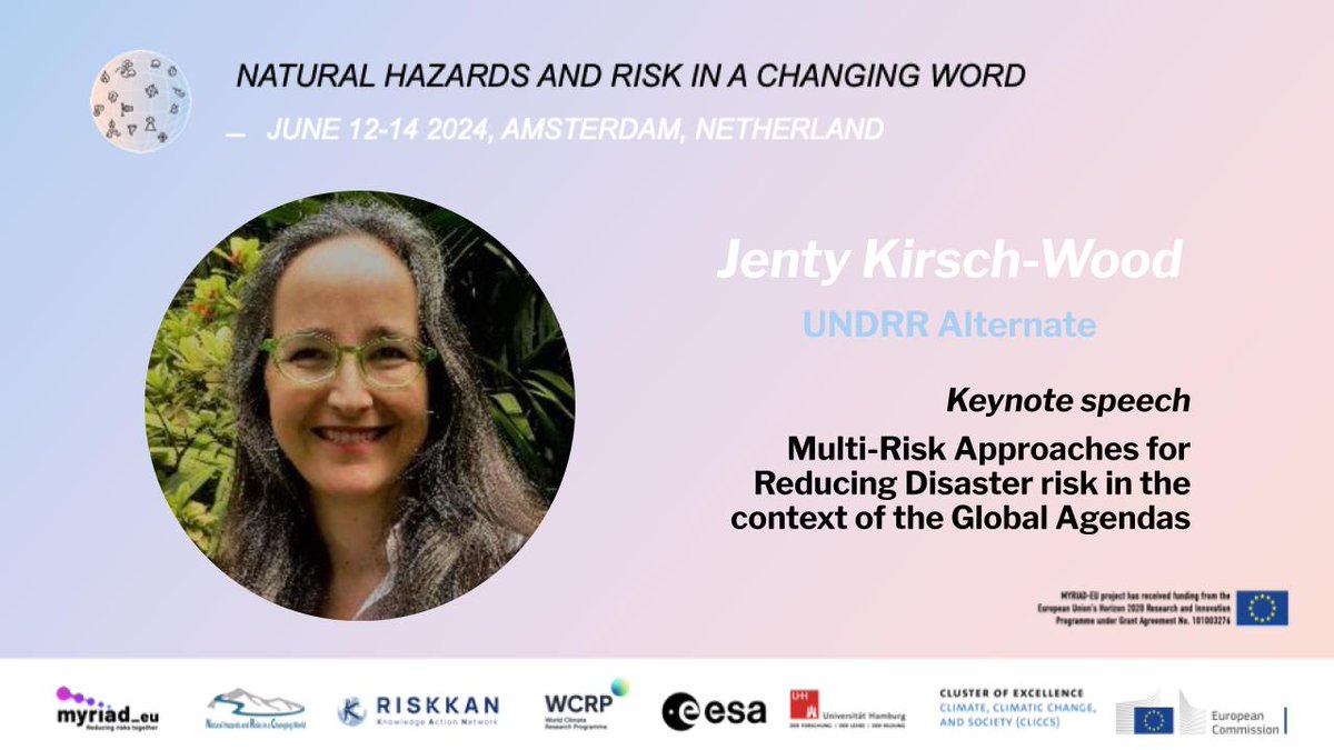 Myriad_EU's tweet photo. 🌍 Jenty Kirsch-Wood, Head of Global Risk Analysis at @UNDRR, will keynote our Amsterdam conference next month. With expertise in #ClimateChange & #DisasterResilience, don't miss out! Only 10 spots left. Register now: https://t.co/4PCN4FjyC9 #ReducingRisks #NaturalHazards🌍 https://t.co/52rOMUNbae