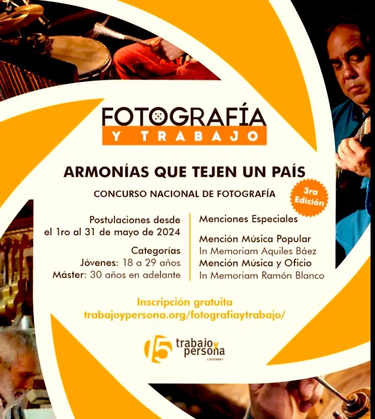 hectorbarboza's tweet photo. #Fotografía Se acerca el 1 de mayo, Día del Trabajador, y @trabajoypersona convoca al Concurso Nacional de Fotografía y Trabajo en su 3ra edición, titulada "Armonías que Tejen País". El enfoque de este año está dedicado al oficio de la música, honrando al arte y su economía . https://t.co/Z9k0VLWhm1