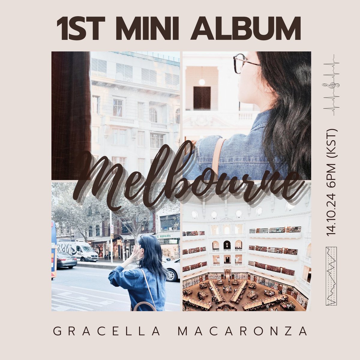 exnmu's tweet photo. Gracella Macaronza - 1st Mini Album
ใ๐๐๐ฅ๐๐จ๐ฎ๐ซ๐ง๐ใ โซ 2024.10.14 6PM (KST)
Captures the heart with its rhythm, blending the city's pulse with moments of serene reflection.
#TrhapsIntro #Melbourne https://t.co/RW14eJ6Ppc