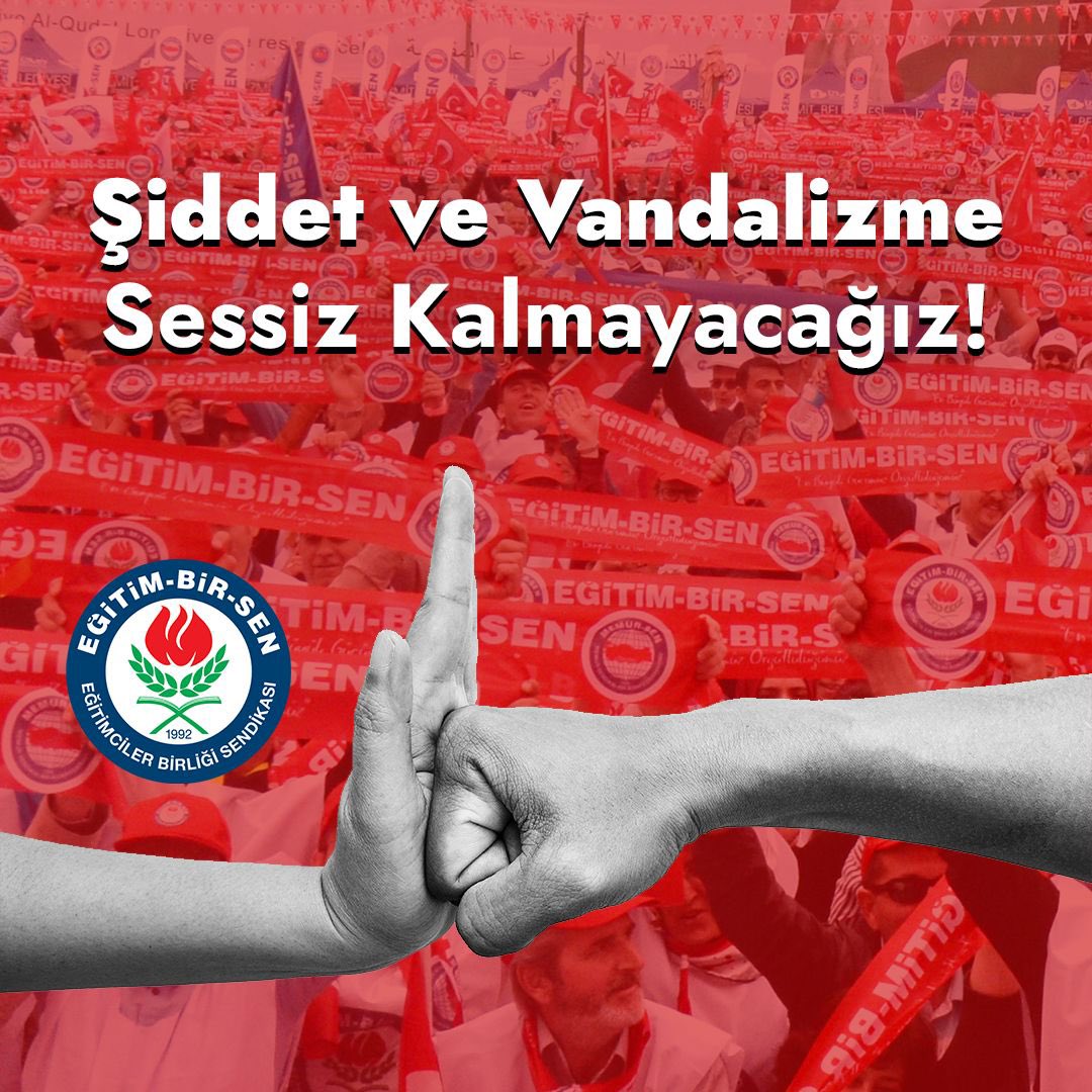 RamazanCakirci's tweet photo. Sözde eğitimci, sendikacı özde mafya özentisi kabadayının eğitimciye uyguladığı şiddet, vandalizmin ve ikiyüzlüğünün sembolüdür.

Kars Susuz’da vandallığa özenen sözde sendika il temsilcisinin sendikal izinli olmadığı bir günde, görevini de ihmal ederek bir grupla birlikte şube müdürü üyemizin odasını basarak darp etmeye kalkışması, hakaret ve tehditler savurması,  şiddetin kendisine eğitimci ve sendikacı deme yüzsüzlüğünü gösteren kişilerce de pekala işlenerek eğitimciye yönelen şiddetin vehametini ve geldiği noktayı ortaya koymuştur.

Vandalizmi sözde sendikacılıkları ile harmanlayanların bir taraftan eğitimciye şiddet uygulayıp, küfür ve tehdit ederek diğer taraftan sözde şiddete karşı iş bırakma eylemi yapmaları, samimiyetsizliğin ve riyakârlığın ikrarından ibarettir.

Mağdur edilen üyemiz yalnız ve kimsesiz değildir; hakkını ve hukukunu korumak için adli ve idari sürecin bir parçası olacağız. Umut edelim ki kaba kuvvet, hakaret ve sövme üzerine sendikacılık bina etmeye kalkanlar, hiç değilse şiddetin can aldığı, tahammül kabul etmez noktaya geldiği bu zaman diliminde kendilerini sorgulasınlar.