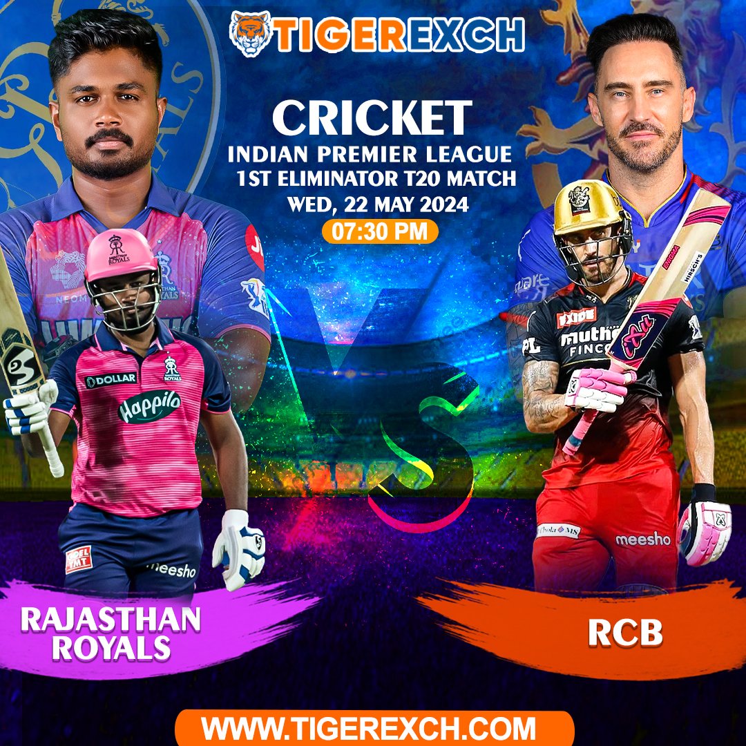 Form vs. Funk: RCB's hot streak vs. RR's slump - Who will rise in the Eliminator? Winner Takes All: RCBvRR WHAT WILL HAPPEN?👇 bit.ly/TigerExch-Twit… ●10% Joining Bonus & 5% Weekly Loss-back with no Roll over ●Lightning Fast Deposit/Withdrawals ●24*7 Customer Support