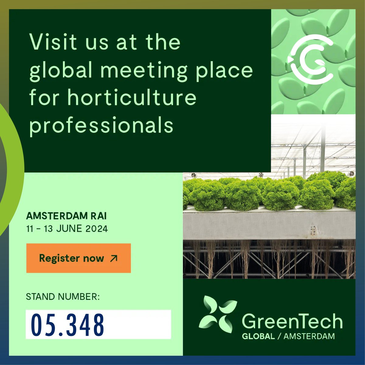 SmartLettuce's tweet image. 🇳🇱 #GreenTech2024 IS COMING! Are you also going to @RAI_Amsterdam?
✨#CleanGreensSolutions farming system is neither #VerticalFarming nor #HYDROponics: 
#AEROponics IS DIFFERENT!
Come to booth 05.348 in HALL 5 to see how.

​Interested in organizing a meeting for @GreenTechRAI?