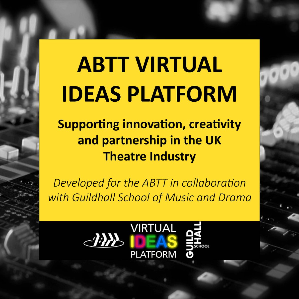 Supporting innovation, creativity and partnership in the UK Theatre Industry, the Virtual Ideas Platform is open to anyone and everyone with an idea. Do you have a great idea for the industry? Click here to find out more... abttvip.com #ABTT #TheABTT #ABTTvip