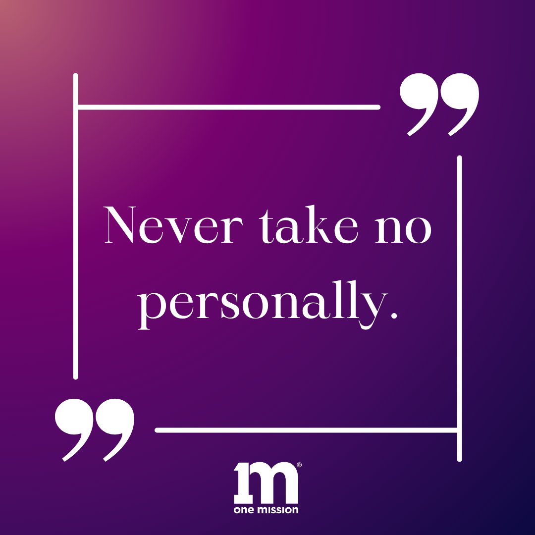 “No” is just a redirection, not a rejection of your worth. 

Sometimes people tell you no for a reason that has nothing to do with you. 

Use it as fuel to propel forward, closer to your goals. 

#KeepGoing #YouGotThis