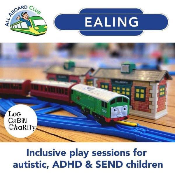 🚂 Our newest venue @LogCabinE in #Ealing is proving really popular.

Join us on Saturday May 25th at 10:30 for trains, track and #inclusiveplay for #autistic, #ADHD & #SEND kids.

🎟 buytickets.at/allaboardclub/…

#ealingmums #ealingliving #actonmums #autismparent #parentingautism