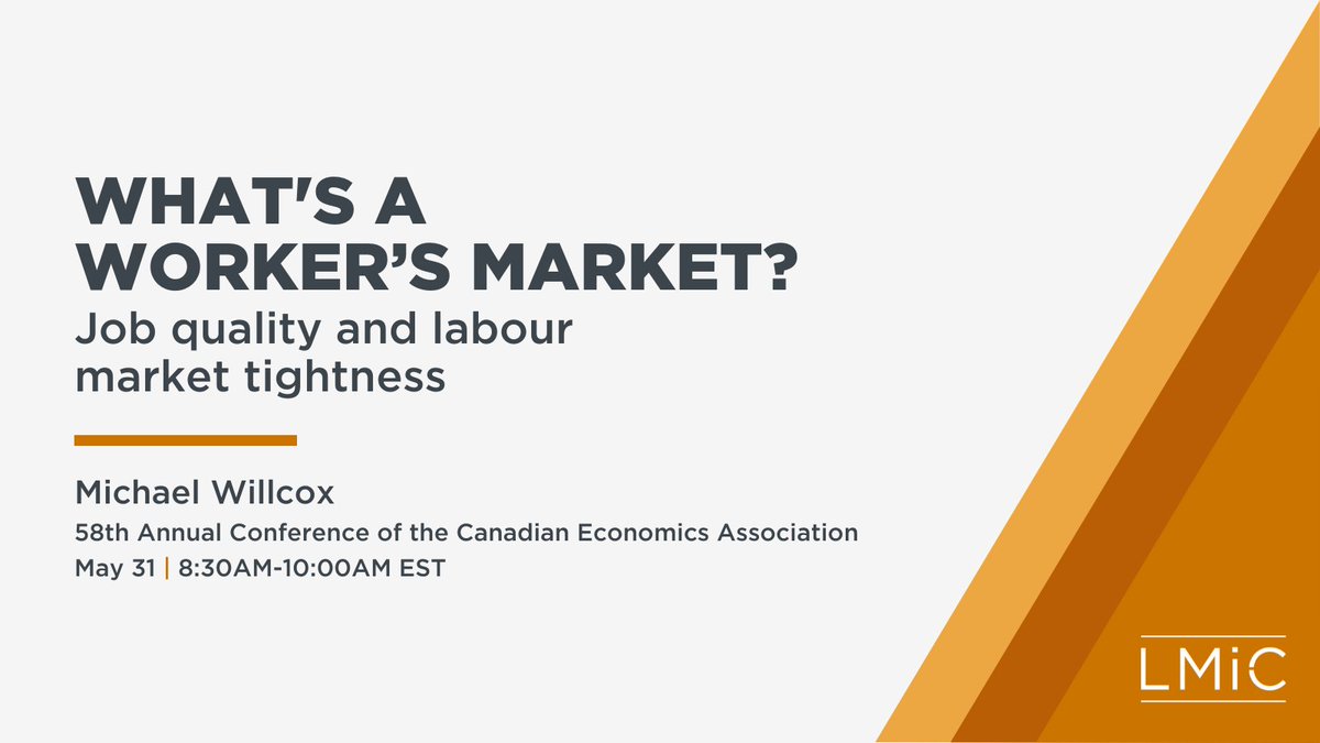 Join LMIC Economist Michael Willcox at the Annual Conference of @CanEconomics on May 31st for his presentation on job quality and tight labour markets.  
 
Register online: economics.ca/events/58th-an…  
 
#CdnLMI #CdnEcon #ACEA24