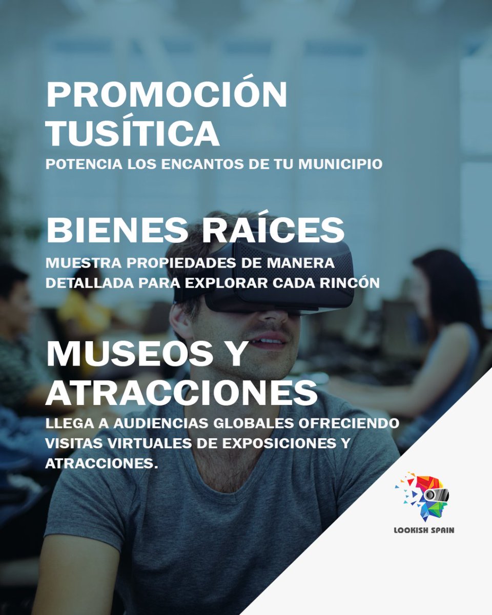 LookishSpain's tweet photo. Especialmente indicado para museos, inmobiliarias y municipios que quieran mejorar la visibilidad, atraer turismo o acelerar decisiones de compra.

Le damos un impulso innovador a tu negocio. https://t.co/bqy4vkJXMQ