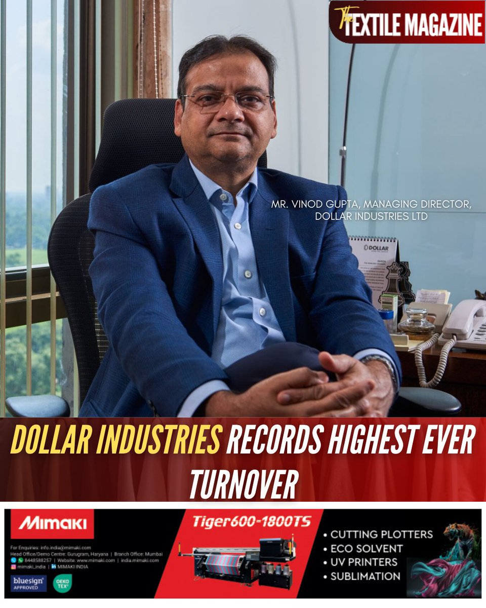 MagazineTextile's tweet image. Dollar Industries Limited records highest turnover in FY24! Total income: ₹1,57,677 Lacs, 12.7% YoY growth. Exciting times ahead! 

Read More here! indiantextilemagazine.in/dollar-industr…

#DollarIndustries #BusinessGrowth #RecordTurnover