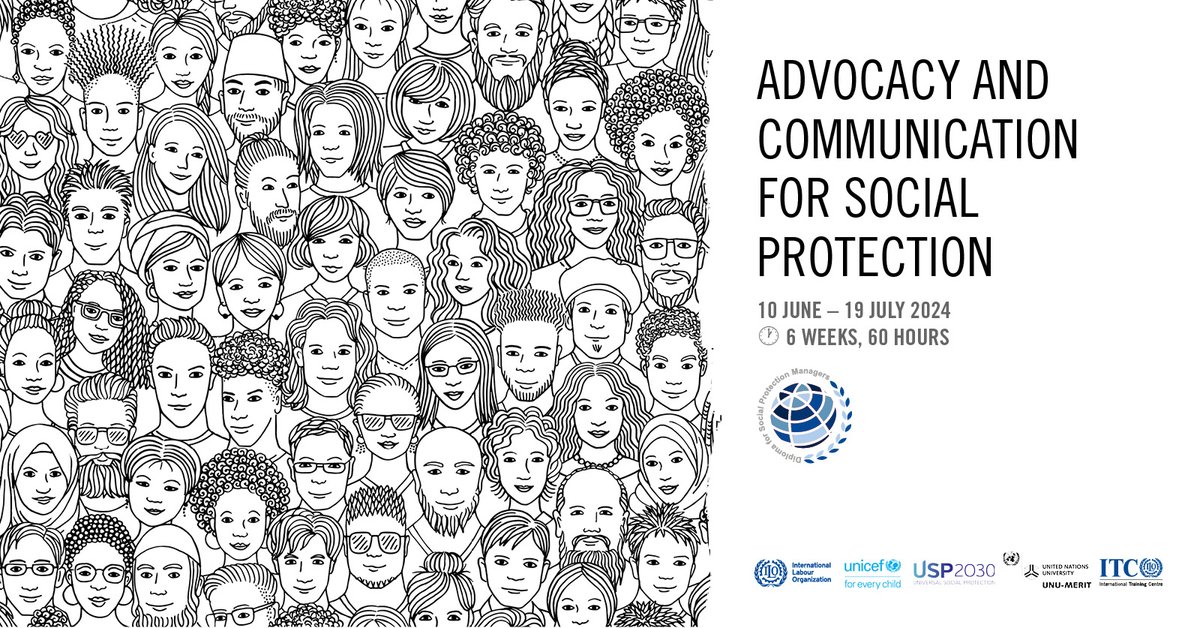 Learn how to be a changemaker in social protection through this online course. Discover fundamental principles and effective advocacy and communication tools to find your voice. 🔗 Application details: ow.ly/tk8N50RQH9M 🗓️ Deadline: 27 May 2024