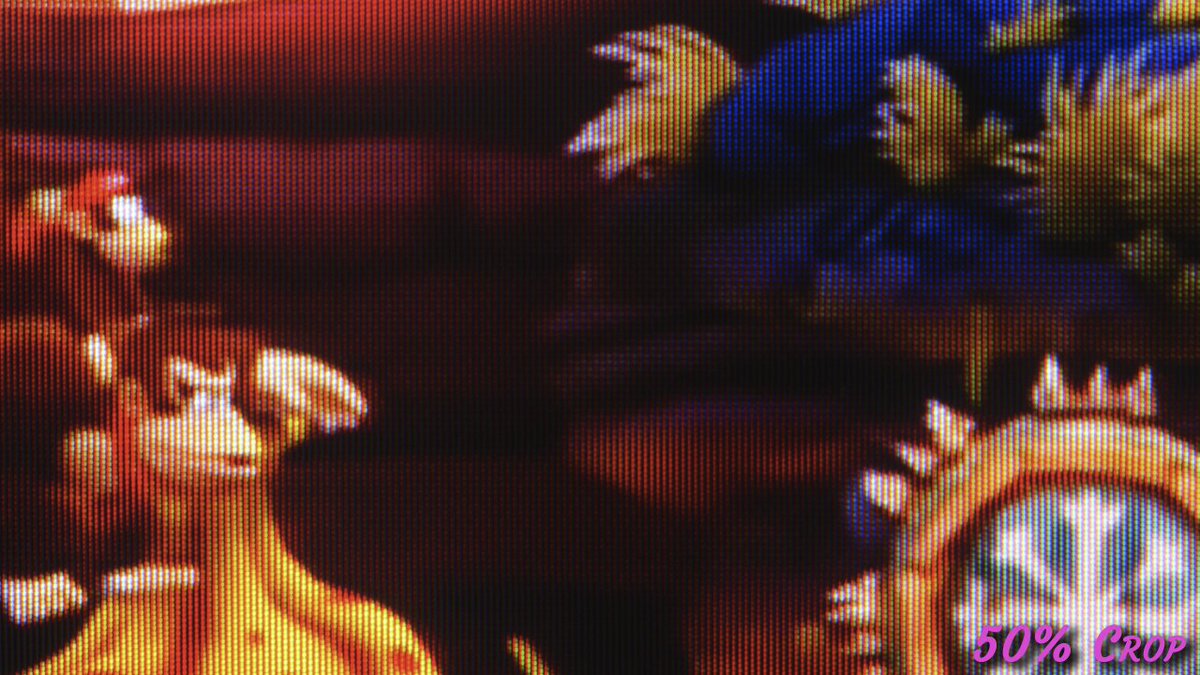 LoeweAconda_CRT's tweet photo. DKC Tropical Freeze on the Nintendo Switch.  

This time were taking a closer look with 50%, 100% and 50% corner crops.  

#NintendoSwitch #Loewe #Planus #CRT #pixels #480p #vga #60hz #loewetv #crestronhdscaler #DKCtropicalFreeze https://t.co/nDwJGPJqIl