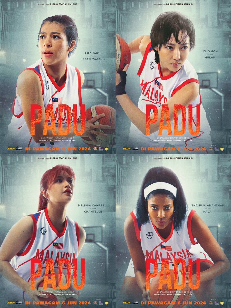 Atlet Malaysia #BangkitPadu demi mengharumkan pasukan Bola Keranjang Wanita Malaysia di Sukan SEA 2015, di Singapura 

Save the date everyone! 6 Jun ini di pawagam Malaysia! 🔥🏀

Sebuah filem Faisal Ishak

#Paduthemovie #GlobalStation
#SkopProductions