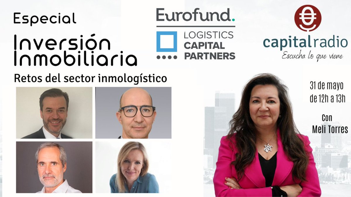 CAPITAL RADIO (@capitalradiob) on Twitter photo 🔴ESPECIAL | <a href="/luzmelia5/">Luzmelia Torres</a> y ELCP celebran un programa especial para analizar los retos del sector inmologístico.
🎙️Con ELCP, <a href="/colliers_spain/">Colliers Spain</a>, <a href="/DHLexpress/">DHL Express</a> y <a href="/Zalando/">Zalando</a>.
📻Este viernes, de 12h. a 13h., en capitalradio.es/directo 🔴ESPECIAL | <a href="/luzmelia5/">Luzmelia Torres</a> y ELCP celebran un programa especial para analizar los retos del sector inmologístico.
🎙️Con ELCP, <a href="/colliers_spain/">Colliers Spain</a>, <a href="/DHLexpress/">DHL Express</a> y <a href="/Zalando/">Zalando</a>.
📻Este viernes, de 12h. a 13h., en capitalradio.es/directo