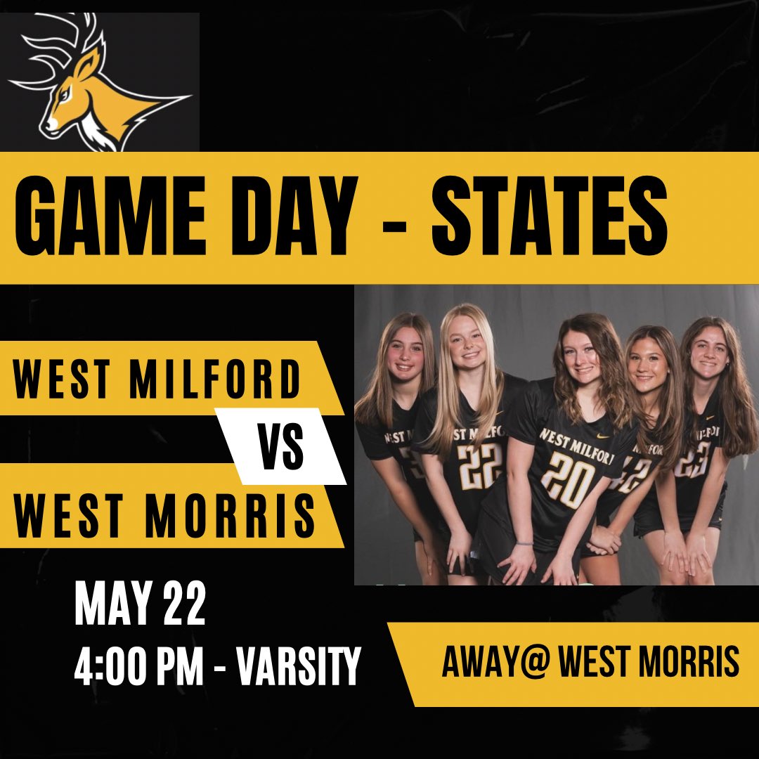 STATE GAME today against West Morris Central!!! Leave it all on the field today girls!!!  Good luck to the boys who play right after the girls! 🖤🥍💛