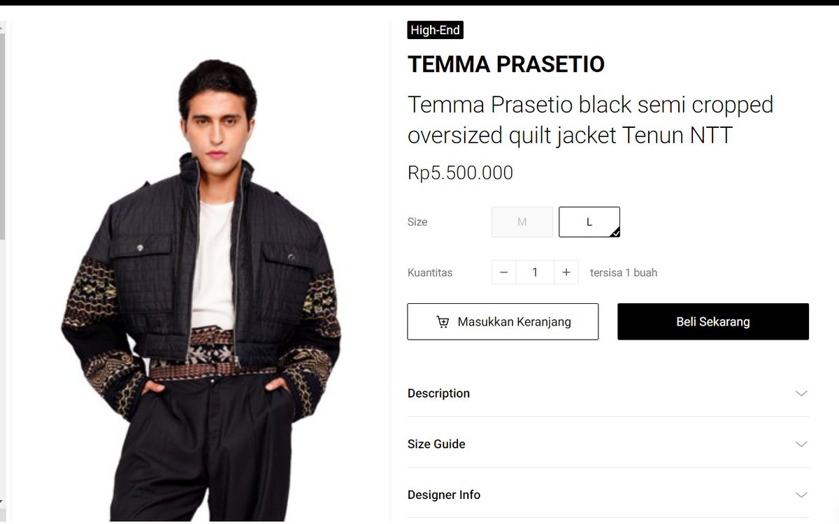 Jaket batik yg dipake anak dream ternyata dari temma prasetio, harganya...😂