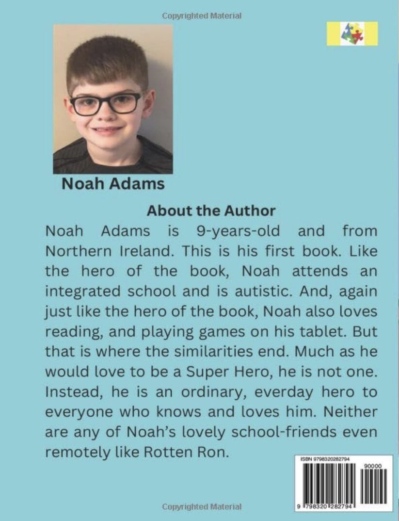 I make no apology for again pushing this book by Noah, our darling grandson. It’s available on Amazon.