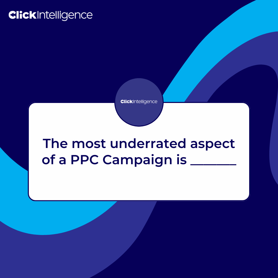 Click_Intel's tweet image. Fill in the blank! The most underrated aspect of a PPC Campaign is  ________ 

Let us know what you think below! 👇

#PPCInsights #CampaignSecrets #UnderratedPPC #PPC #PPCstrategy #DigitalMarketing