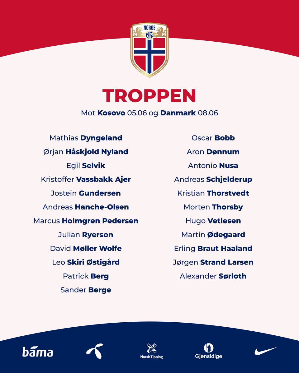 Troppen mot Kosovo og Danmark 🇳🇴