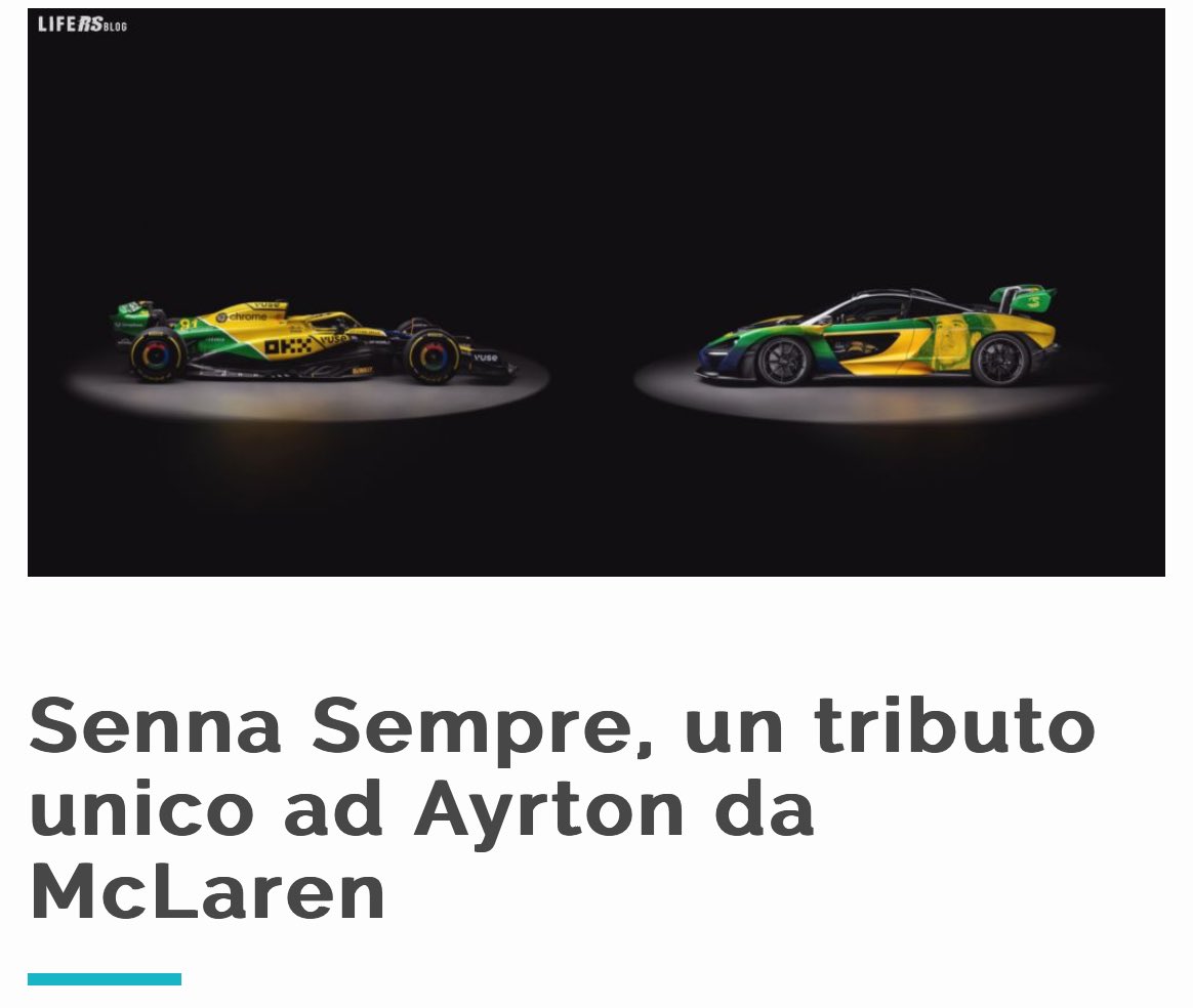 lifersblog.com/novita-auto/se… @McLarenF1 @McLarenAuto #mclaren #ayrtonsenna #senna #forever #tribute #supercar #news #blog #blogger #lifersblog