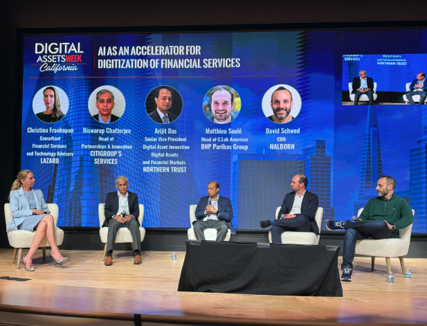 HalbornSecurity's tweet photo. ๐ธ Thanks for tuning in to the 'AI as an Accelerator for Digitization of Financial Services' panel๐๏ธ featuring our COO @dschwed along with industry leaders from @BNPParibas, @NorthernTrust, @Citi & @Lazard at #DigitalAssetsWeek California ๐บ๐ธ
Day 2, here we go ๐ https://t.co/Cw3HoHRqfa