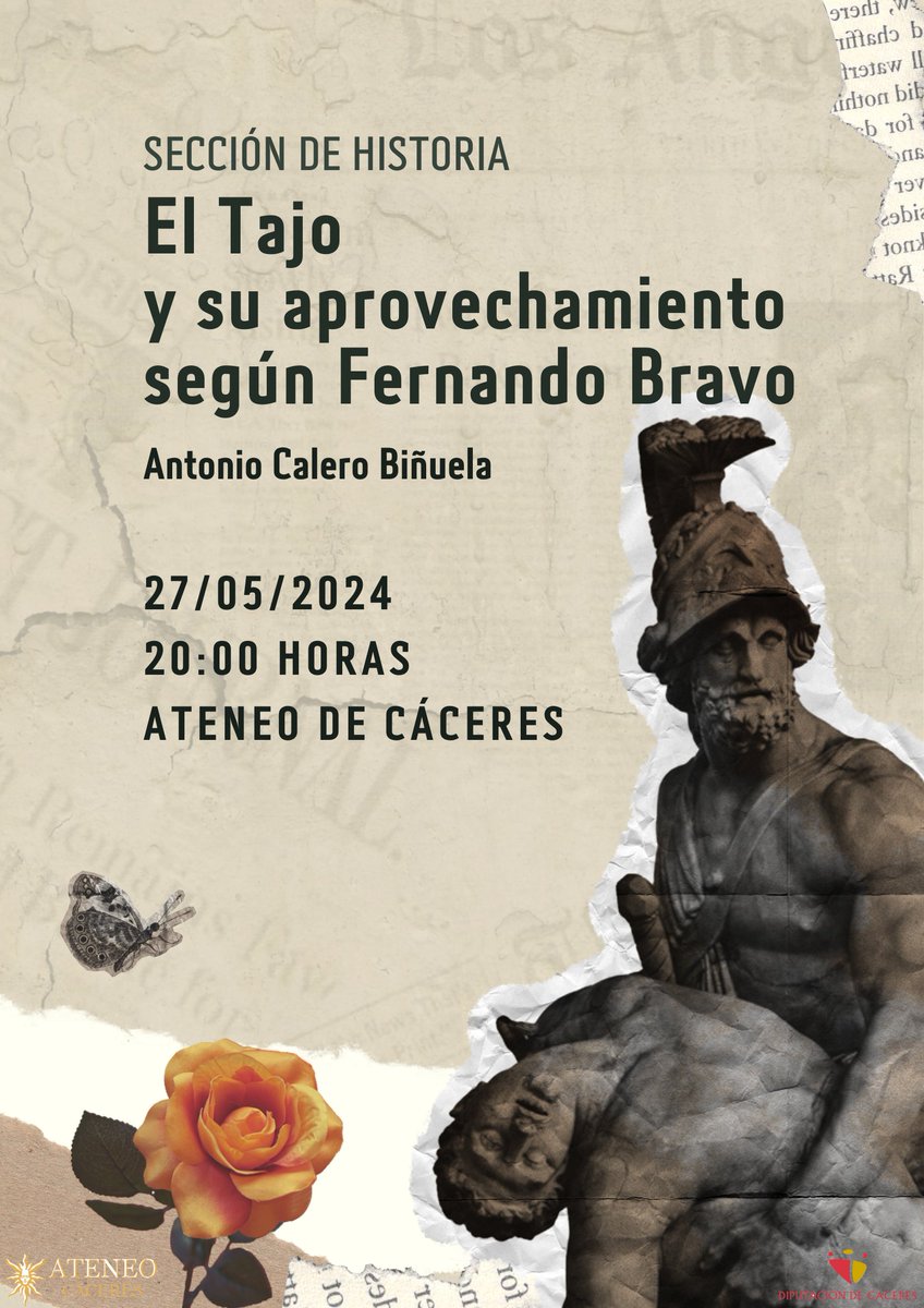 Lunes 27 de mayo a las 20:00 horas, conferencia en el Ateneo: El Tajo y su aprovechamiento según Fernando Bravo.

Antonio Calero Biñuela.

Acceso exclusivo para socios del Ateneo.

#TajoSostenible2024 #ConferenciaAteneoCáceres #FernandoBravoTajo #GestiónDelAguaTajo #RíoTajo2024