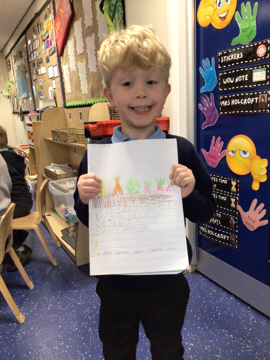 ReceptionGV's tweet photo. We received a very special letter from Farmer Ted this week. 🚜
He wanted us to write a letter back to him asking a question about his farm. Look how fantastic our writing is. 🤩 #OMARinaction https://t.co/vXu0rdGusi