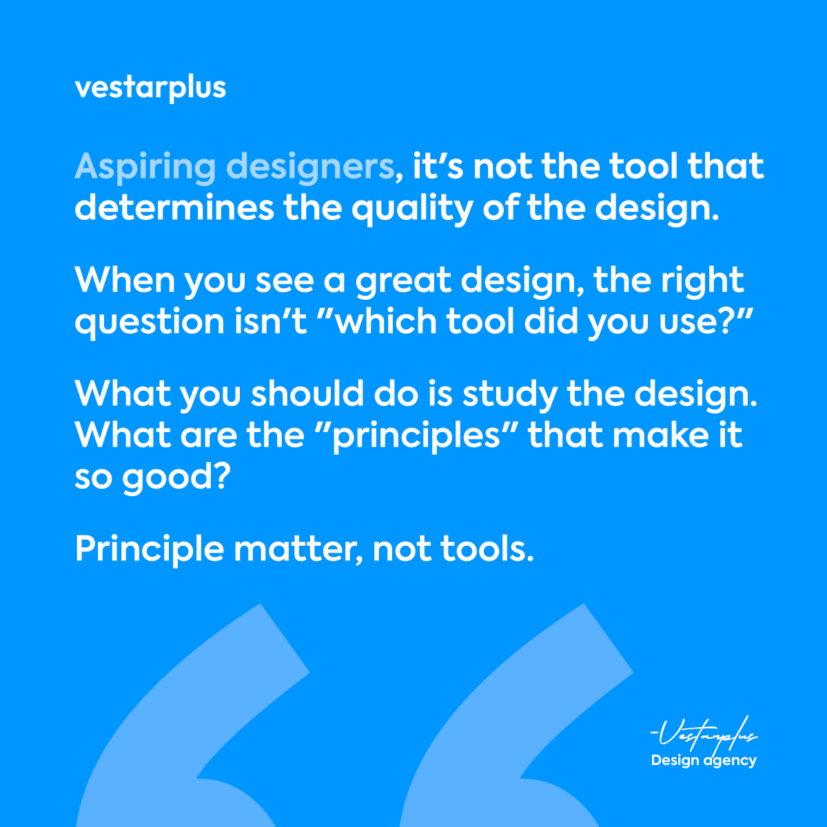 Principle matter, not tools...

#design #tech #designer #qualitydesign #designtools #designprinciples