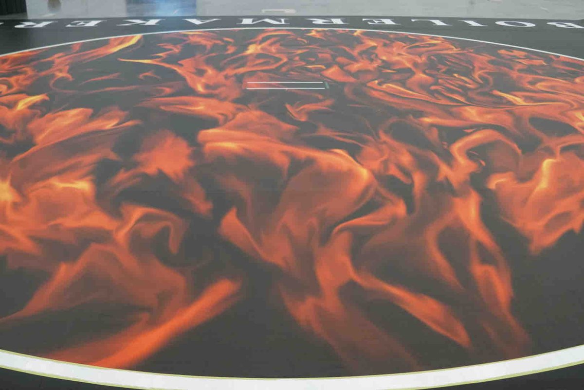 The Wrestling floor is on fire!! #Fire #Dollamur