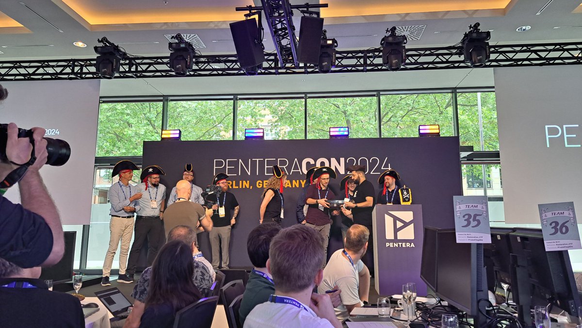 penterasec's tweet photo. Aaaaand we have our winners of the CTF!!

Congrats to the top 3 teams 👏 

#PenteraCon https://t.co/IE5G266GSp