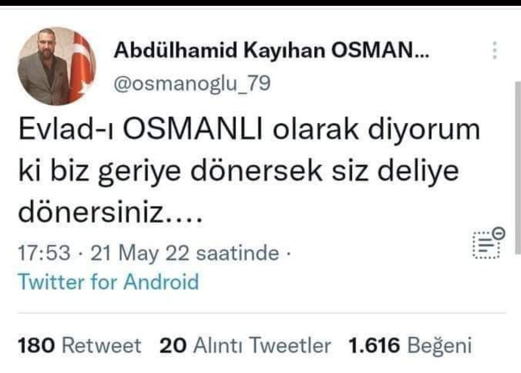 Bir ATATÜRKÇÜ olarak diyorum ki biz geriye dönersek, sen deden gibi kaçacak delik ararsın...

Belgeleri ile mevcuttur...