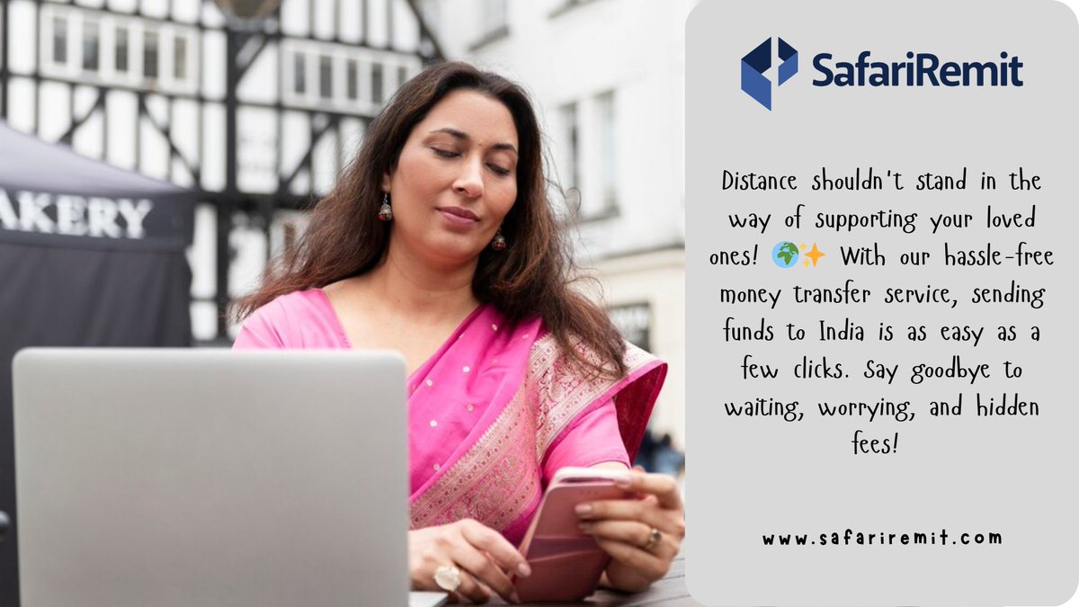 SafariRemit's tweet image. So, why let distance stand in the way of supporting those who matter most to you? Join us in making a difference, one click at a time. 🚀💖 
safariremit.com/country/india

#SupportWithoutBorders #SendLoveToIndia #NoWorriesNoWaits